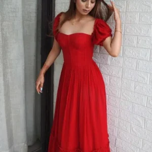 Women's Off-Shoulder Georgette Maxi Dress
